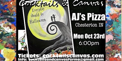 "Everyday Should Be Halloween" Cocktails and Canvas Painting Art Event | AJ's Pizza Co