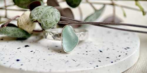 Sea Glass Stone Setting with Silver Clay by Rebecca Oxenham Jewellery -  Find a Craft