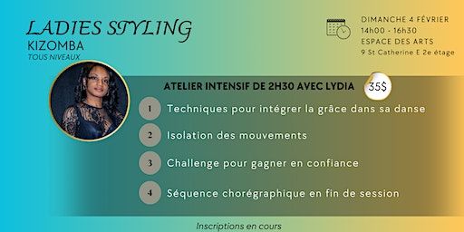 Cours de Ladies Styling Kizomba (Tous niveaux) | Espaces des Arts