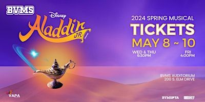 WED, MAY 8 ALADDIN JR. - BVMS *SPRING MUSICAL* | Beverly Vista Middle School