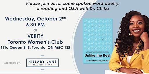 Unlike The Rest - Book Launch & Spoken Word Poetry Event | Verity