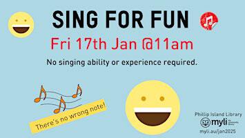 Sing for Fun Workshop- Phillip Island Library | Phillip Island Library - Myli - My Community Library