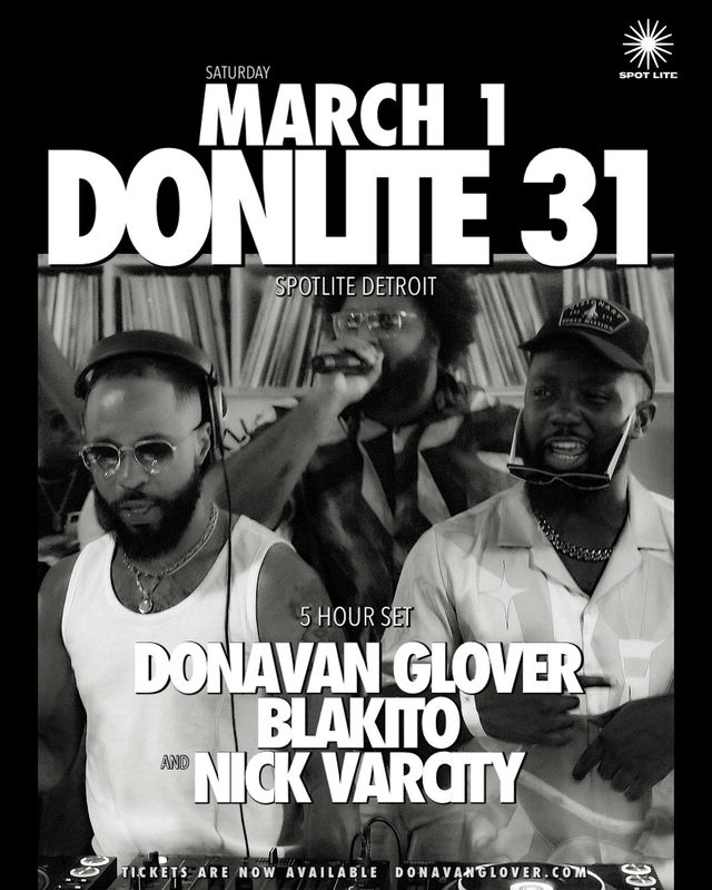 DONAVAN GLOVER presents DONLITE 31 at SPOTLITE DETROIT (AFTER-PARTY) | Spot Lite Detroit