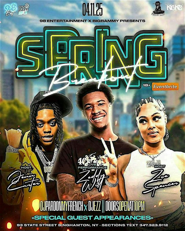 SPRING BREAKOUT FEATURING JENN CARTER, ZOE SPENCER & ZEDDY WILL !!! | 93 State St
