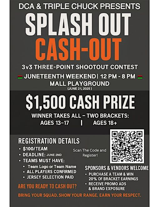 Splash Out Cash Out 3pt Shoot Out | Mall Playground