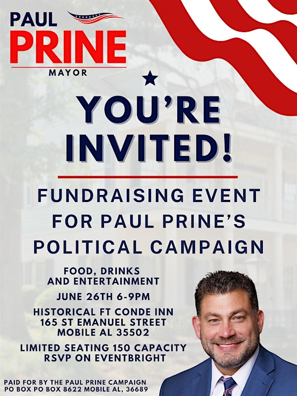 Paul Prine For Mayor Fundraiser | 165 St Emanuel St