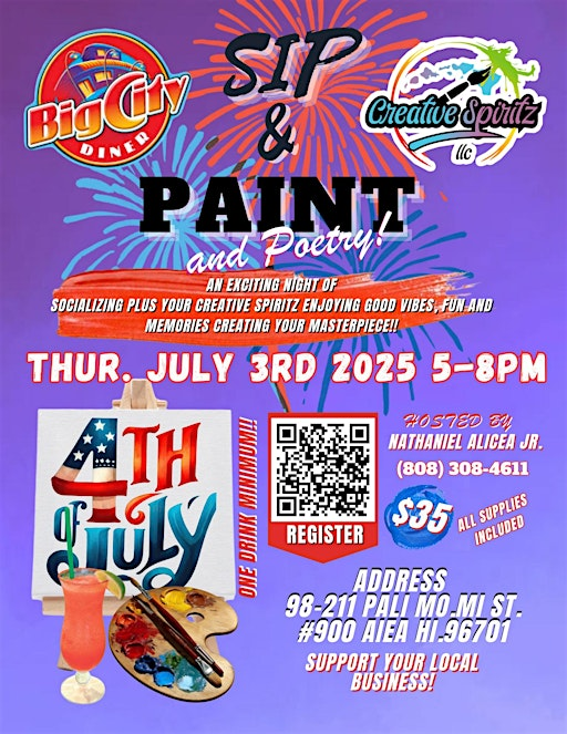 4th of July Sip & Paint | Big City Diner