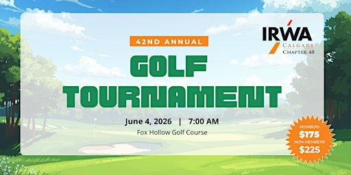 42nd  Annual IRWA Chapter 48 Golf Tournament | Fox Hollow Golf Course
