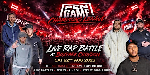 PenGame Champions League! 22nd August 2026 TBC | BOXPARK Croydon