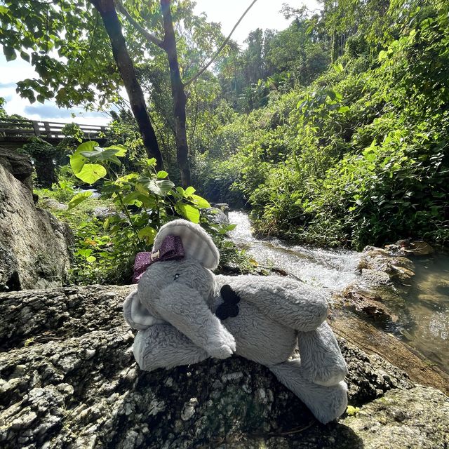 Miss Elly hanging out at Manik Dam Phuket.