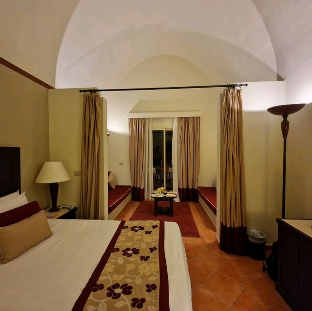 Room and bathroom at the Sharm hotel