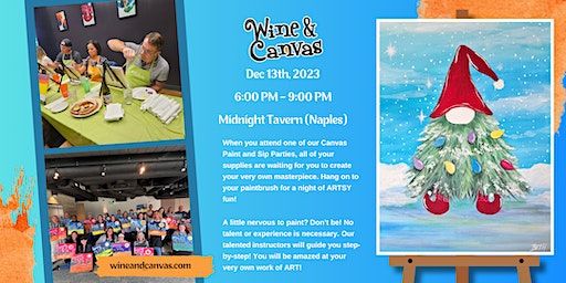 Christmas Painting Naples – Christmas Tree Gnome | Midnight Tavern Naples