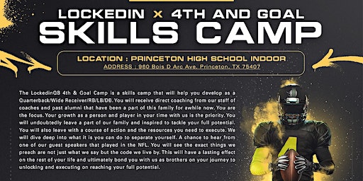 214 Football Skills Camp | Princeton High School, East Princeton Drive, Princeton, TX, USA