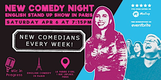New Comedy Night | English Stand-Up Show in Paris | La Pomme D'eve