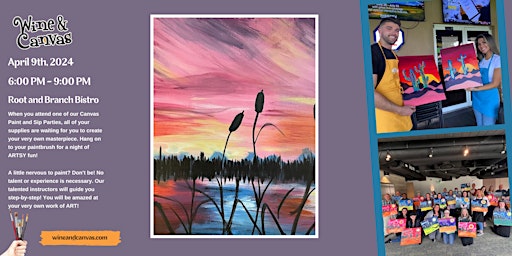 Clermont Paint and Sip – Cattail Sunset | Root & Branch bistro + bar