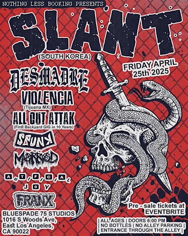 SLANT (SOUTH KOREA) DESMADRE, VIOLENCIA @ 1ST STREET POOL & BILLARDS | First Street Pool & Billiard