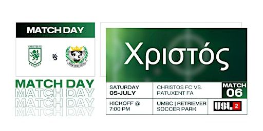 Christos FC vs. Patuxent FA | Home Match 06 | USLY Night | UMBC Soccer Stadium