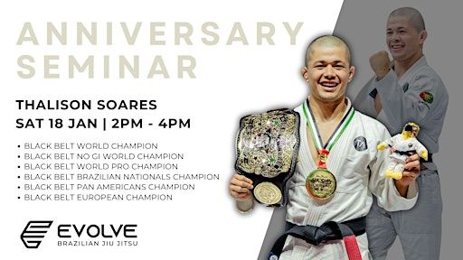 ANNIVERSARY SEMINAR THALISON SOARES | Evolve Brazilian Jiu Jitsu, Park Street, Port Macquarie NSW, Australia