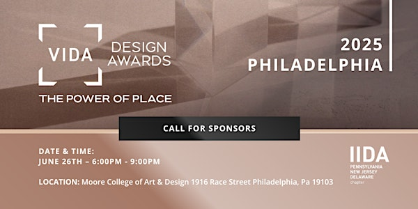 2025 Visionary Interior Design Awards - CALL FOR SPONSORS | Moore College of Art & Design