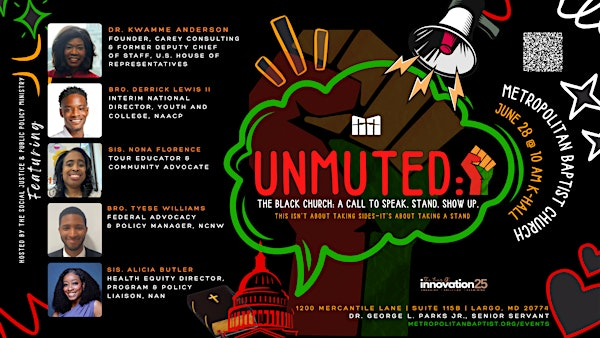 Unmuted: The Black Church – A Call to Speak, Stand, and Show Up | Metropolitan Baptist Church