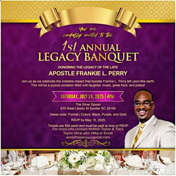 1st Annual Legacy Banquet | Silver Spoon Event Center