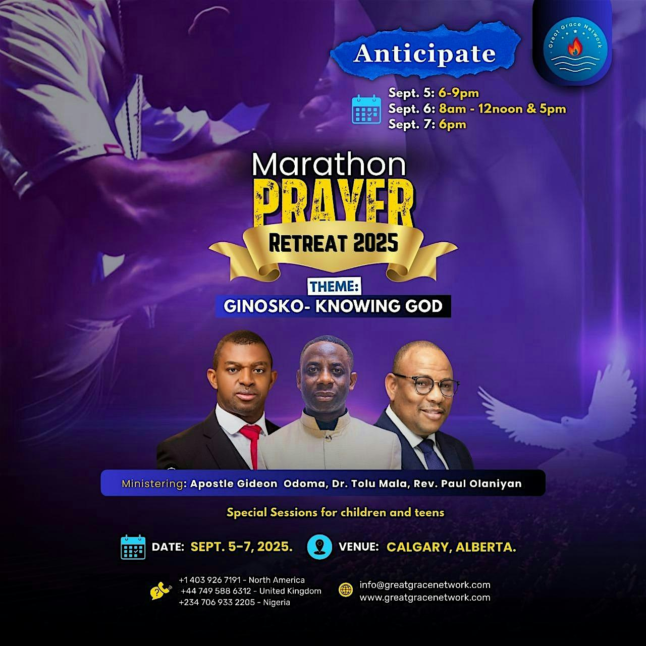 Marathon Prayer Retreat September 5-7, 2025 | The Citadel International Church Calgary