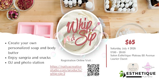 Whip & Sip | 88 Av. Laurier O