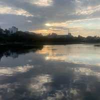 The sunset at the Hanoi West Lake