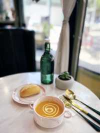 高質Cafe明太子軟殼蟹意粉