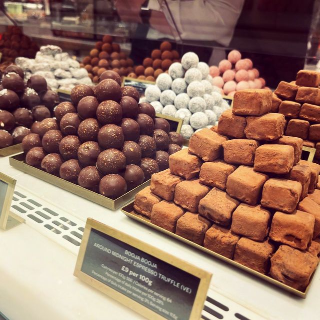 Amazing selection of chocolate at Harrods