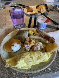 Eating in real Farmhouse break buffet cool env