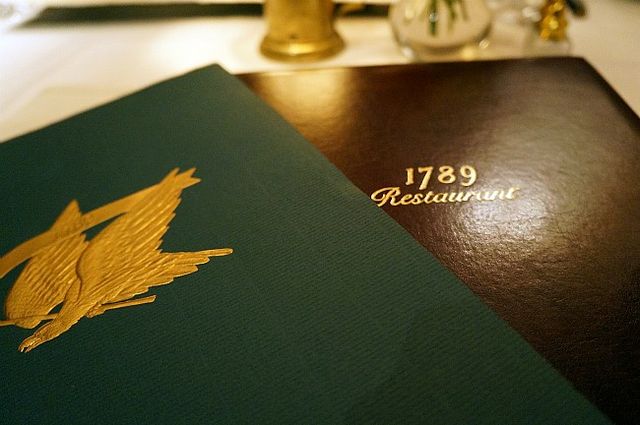 워싱턴 D.C. 최고의 레스토랑. 1789