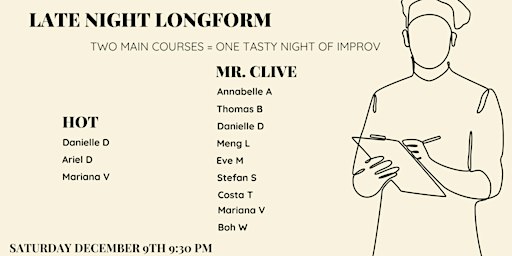 Late Night Longform - Two Main Courses! | Impro Montréal / Montreal Improv