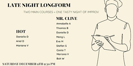 Late Night Longform - Two Main Courses! | Impro Montréal / Montreal Improv