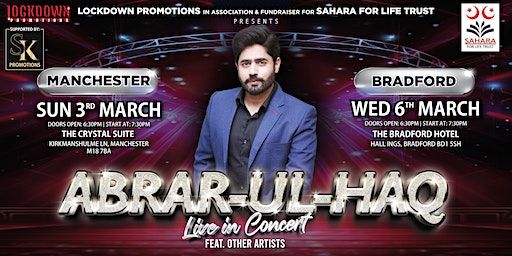Abrar Ul Haq live in concert BRADFORD | THE BRADFORD HOTEL
