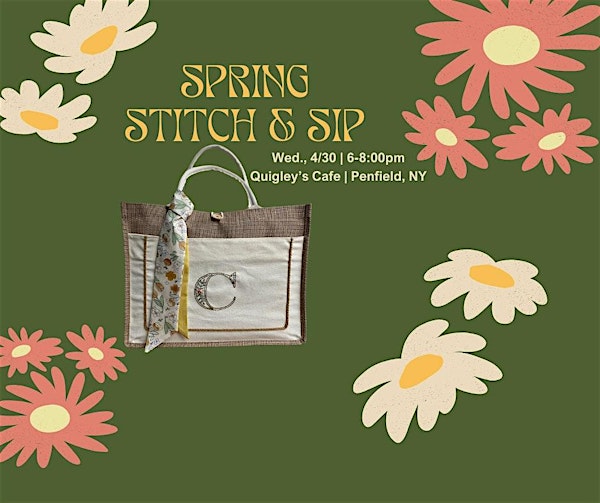 Stitch and Sip Embroidery Workshop | Smoothies Plus Ice Cream / Quigley's Cafe