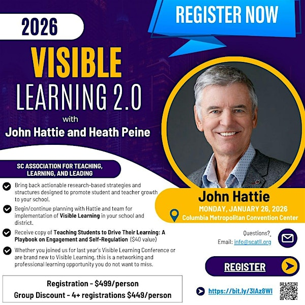 Visible Learning 2.0 with John Hattie & Heath Peine | Columbia Metropolitan Convention Center