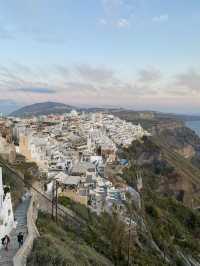 Sunset watching in Fira, Santorini is magical