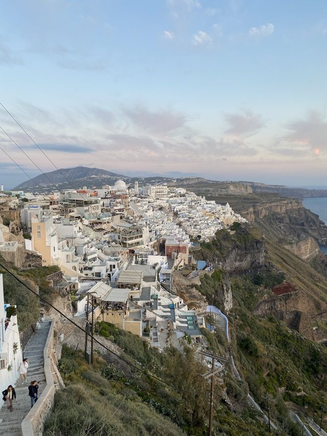 Sunset watching in Fira, Santorini is magical