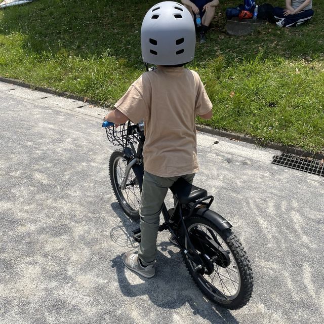 保土ヶ谷公園で自転車デビュー