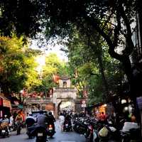 historical gate in an scenic street 