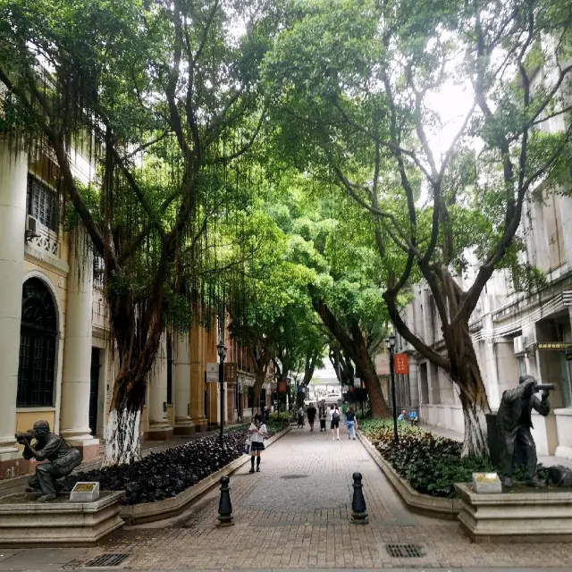 Walking through a European town in China