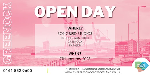 TSOS//GREENOCK OPEN DAY | Theatre School of Scotland || Greenock