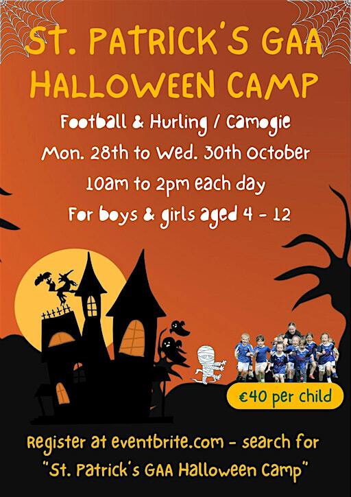 St Patricks GAA Halloween Camp | St. Patricks GAA Club Wicklow