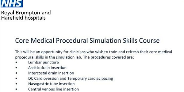 Core Procedural Simulation Skills Course | Clinical Skills and Simulation Centre (CSSC) Royal Brompton Hospital