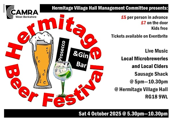 Hermitage Beer Festival | Hermitage Village Hall