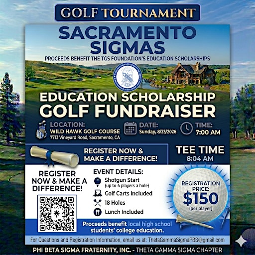 Sacramento Sigmas'  Education Scholarship Golf Tournament | WildHawk Golf Club