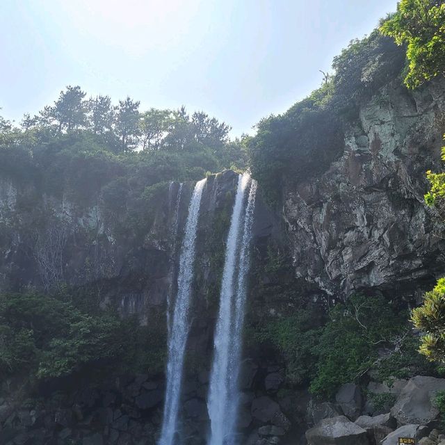 봄여행 제주 정방 폭포 보기