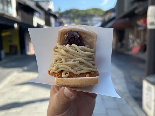 【太宰府参道】食べ歩き　モンブラン最中