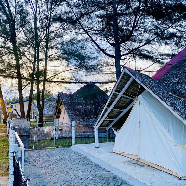 glamping at beach in kota belud sabah